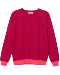 Cove - Philly Pink Cashmere Jumper With Neon Stripes - Lyst