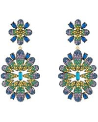 LÁTELITA London - Babylon Multicoloured Flower Drop Earrings - Lyst