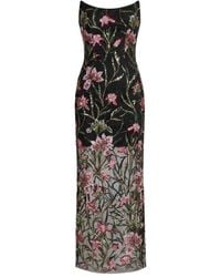 Mac Duggal - Strapless Floral Embroidered Column Dress - Lyst