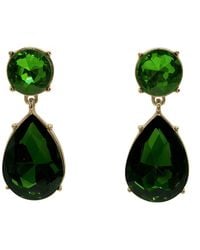 Michael Nash Jewelry - Marina Emerald Pear Shape Clip On Drops - Lyst