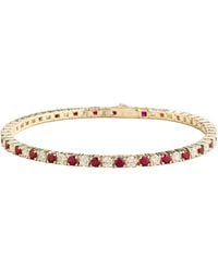 Juvetti - Ciclo Ruby & Diamond Round Tennis Bracelet - Lyst