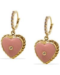 Vintouch Italy - Lovelight-Plated Heart Hoop Earrings - Lyst