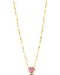 SHYMI - Bezel Heart On A Paperclip Necklace - Lyst