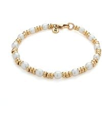 Nellou Jewellery - Ellen Gem Pearl Bracelet Plated Sterling - Lyst