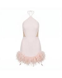 Nomi Fame - Peony Soft Mini Halter Neck Dress - Lyst