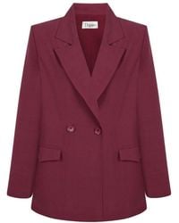 Thisisu Collection - Vera Oversize Jacket – Burgundy Striped - Lyst