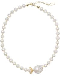 Farra - Freshwater Pearls With Baroque Pearls Timeless Short Necklace - Lyst