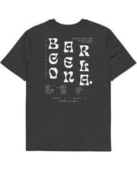 Anchor and Crew - Dark Heather Gustatory Barcelona Coffee Scene Organic Cotton Embroidered T-Shirt - Lyst