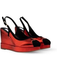 Rosamund Muir London - Lavinia Metallic & Suede Wedges - Lyst