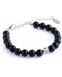N'damus London - Adjustable Onyx Gemstone Bracelet & Sterling Chain - Lyst