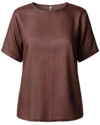 Stovaria - Silk Cotton Blend Elegant Relaxed Fit Blouse - Lyst
