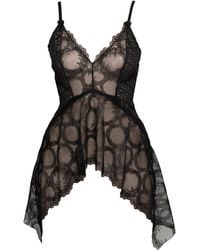 Carol Coelho - Mind Games Lace & Check Tulle Mullet Nightie - Lyst