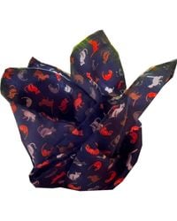 Lazyjack Press - Cat's Meow Pocket Square - Lyst