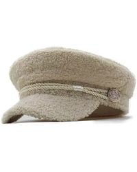 Chanel Joan Elkayam - Neutrals Cream Boucle Baker Boy Hat - Lyst