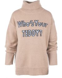 Mammu Couture - Neutrals Sweater Who's Your Teddy - Lyst