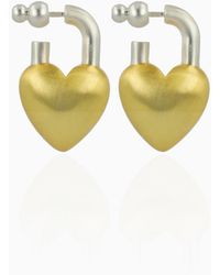 LOTT.gioielli - Heart Lock Earring S - Lyst