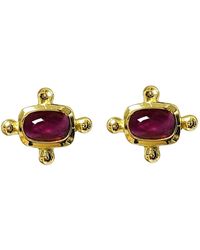 Mirabelle - Beatriz Garnet Stud Earrings - Lyst