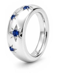 Unaloe - Quartz Starburst Wide Band Ring – Sterling - Lyst