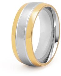 Nialaya - Brushed Band Ring With - Lyst