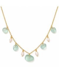 Lalinde - Sea Glass & Pearl Necklace - Lyst