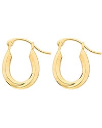 Gold & Honey - Petite Oval Hoops - Lyst