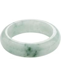 seree - Koi Mottled Green, Grey, Grey, Grey, Grey, Grey Jade Ring - Lyst