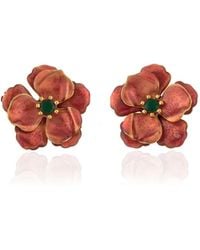 Milou Jewelry - Sugar Viola Flower Earrings - Lyst
