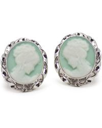 Vintouch Italy - Sterling Mini Cameo Stud Earrings - Lyst