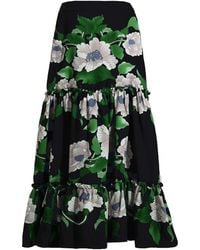 Smart and Joy - Long Flower Print Tiered Skirt - Lyst