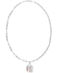 Ora Pearls - Aetia Flat Baroque Pearl Chain Necklace - Lyst