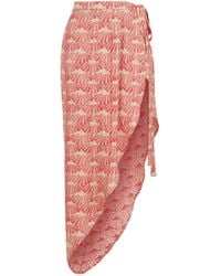Lilamie - Palermo Side Slit Long Summer Pareo Skirt - Lyst