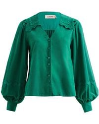 Louche - Pallas Babycord Big Collar Ric Rac Trimmed Blouse - Lyst