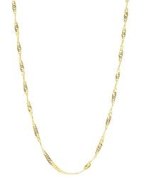 Spero London - 9Ct Solid Twisted Singapore Chain Necklace - Lyst