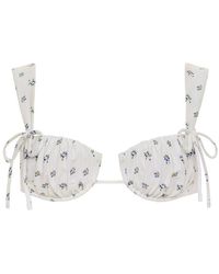 Montce - Heidi Floral Petal Wide Straps Bikini Top - Lyst