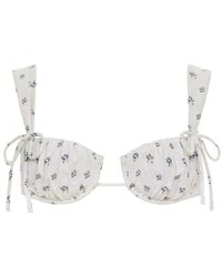Montce - Heidi Floral Petal Wide Straps Bikini Top - Lyst