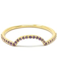 NASI SILVER - Ora Half Eternity Ring- Amethyst - Lyst
