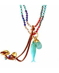 Persia Dona Jewelry - Gems X Fish Necklace - Lyst