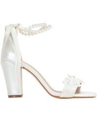 Forever & Always Shoes - Helene Ivory Lace Bridal Heels With Pearls - Lyst