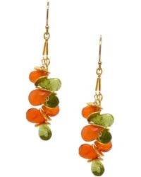 Lori Kaplan Design - Signature Carnelian Peridot Earrings - Lyst