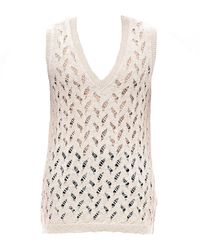 Maison Bogomil - Bare Structure – Knitted Tank Top With Distressed Texture - Lyst