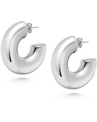 Nialaya - Chunky Tube Hoop Earrings - Lyst