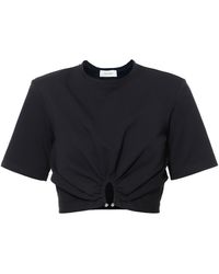 AGGI by HALEWSKI - Krisa Smocked Crop Top - Lyst