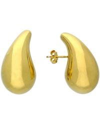 Harfi - Statement Plated Teardrop Style Stud Earrings - Lyst