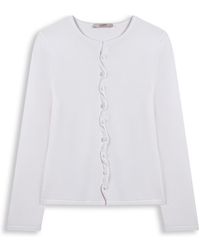 Nocturne - Wave Placket Knit Cardigan - Lyst