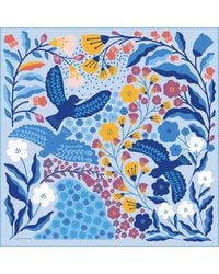 Jessie Zhao New York - Double Sided Silk Scarf Of Birds - Lyst