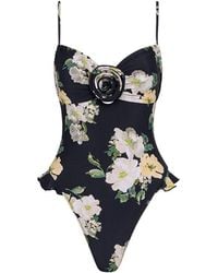 Montce - Liz Floral Devin Rosa Ruffle One-Piece - Lyst