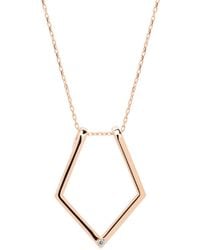 Spero London - Fine Diamond Rhombus Ring Holder Necklace - Lyst