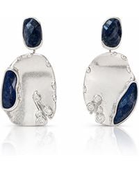 Rare Matters Jewelry - Cascade Natural Lapis Gemstone Earring - Lyst