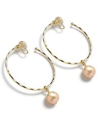 Ninemoo - Lumière Blush Pearl Clip Earrings - Lyst