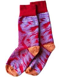 Essien & Emre - Pavo Pattern Wool Socks - Lyst